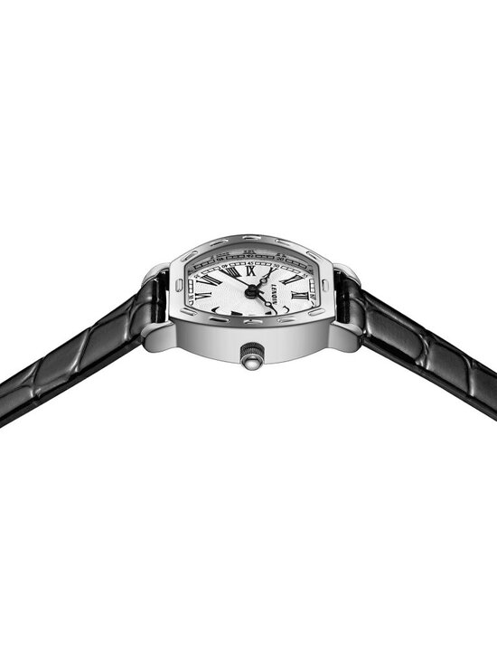 Ln Lenqin Womens Black And Silver Analog Quartz Leather Strap Waterproof Watch main image 7